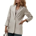 thumbnail image 2 of Casual Blazers for Women 2025 Long Sleeve Notch Lapel Collar Single Business Casual Work Office Jacket, 2 of 7