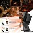 thumbnail image 4 of 4-Blade Hot Air Fan Fireplace Fan Blade Of Fan Burning Wooden Box 8 Color, 4 of 5