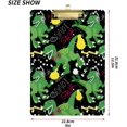 thumbnail image 2 of FMSHPON Cool Dinosaur Clipboard Hardboard Wood Nursing Clip Board and Pull for Standard A4 Letter 13x9 inches, 2 of 7