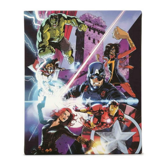 Marvel Superhero Gallery Wrapped Canvas Wall Décor - Featuring Captain , Black Widow, The Incredible Hulk and Iron Man