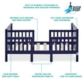thumbnail image 4 of Dream On Me Hudson 3 in 1 Convertible Toddler Bed, Navy, 4 of 19