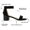 thumbnail image 6 of Journee Womens Percy Low Stacked Heel Back Heel Zip Dress Sandals, 6 of 10