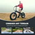 thumbnail image 5 of VIRIBUS 20" Fat Tire Electric Bike for Adults Folding Mountain eBike w 48V Battery Black, 5 of 9