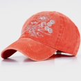 thumbnail image 3 of Lichfamy Cool Mom Hat, Fun Mama Hat, Flower Hats for Women, Distressed Mom Hat Baseball Caps (Orange Red), 3 of 6