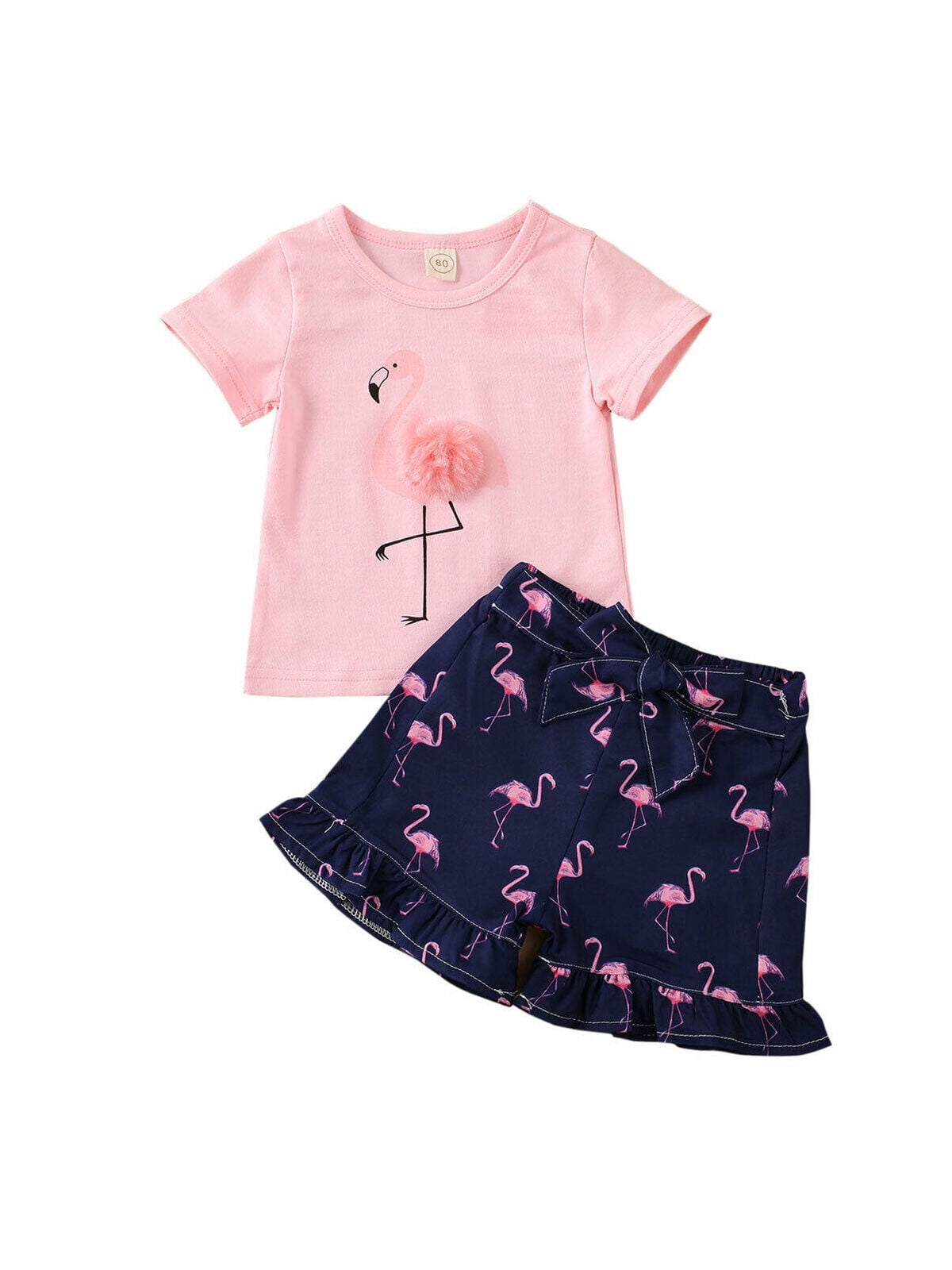 baby girl clothes with flamingos