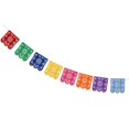 thumbnail image 3 of KAKOWELY 2 juegos de banderines cuadrados coloridos con huecos, banderines con temática de piñata, banderines de papel colgantes, decoración para fiestas, suministros, 3 of 5