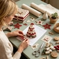thumbnail image 4 of DIY Christmas Tree Sewing Kit, Fabric Patchwork Kit with Felt and Tools, Holiday Desktop Craft (Red), 4 of 6