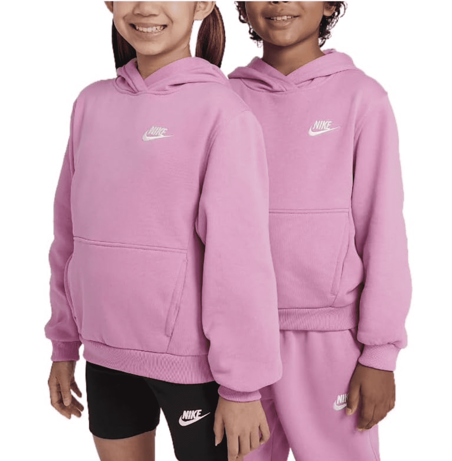 plus size nike metallic logo hoodie