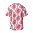 thumbnail image 4 of Goofa Strawberries Printed Men's Casual Short-sleeved Shirt,Lightweight Breathable Button-down,Summer Casual men's top,Versatile Fashion shirt-Medium, 4 of 7