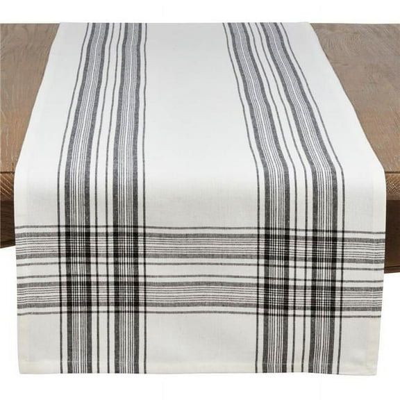 Saro Lifestyle Plaid Design Table Runner
