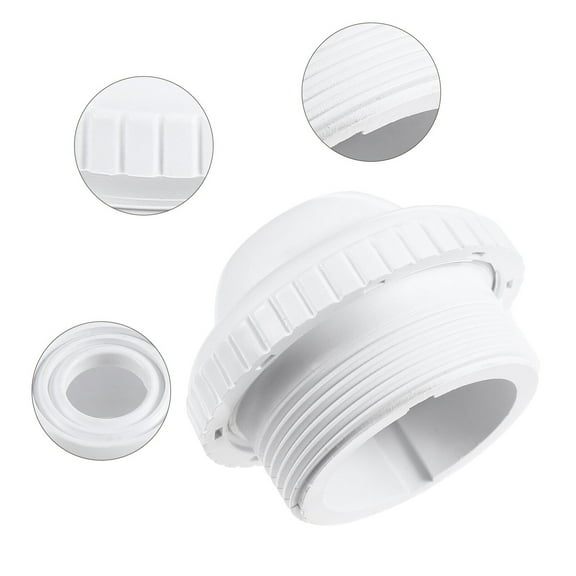 LULULION White PVC Spa Eyeball Jet Pool Inlet Nozzle with Rotatable Direction