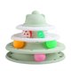 thumbnail image 4 of Juego de juguetes con rodillo para gatitos, torre de 3 capas con esquinas redondeadas, plato giratorio interactivo para gatos y gatitos, 4 of 13