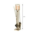 thumbnail image 5 of Modern Ember Levi 29.5" H 5 Piece Fireplace Tool Set inch Aged Brass - Black, 5 of 8
