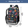 thumbnail image 4 of PVC Transparent Backpacks Clear Backpack for Travel and Outings Cartoon Variety Of Fruits, 4 of 7