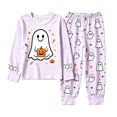 thumbnail image 6 of JAJAHO Halloween Kids Pajamas Boy Girl Long Sleeve Top And Pants Set Ghost Sleepwear 2 Piece Set 2-10Y, 6 of 7