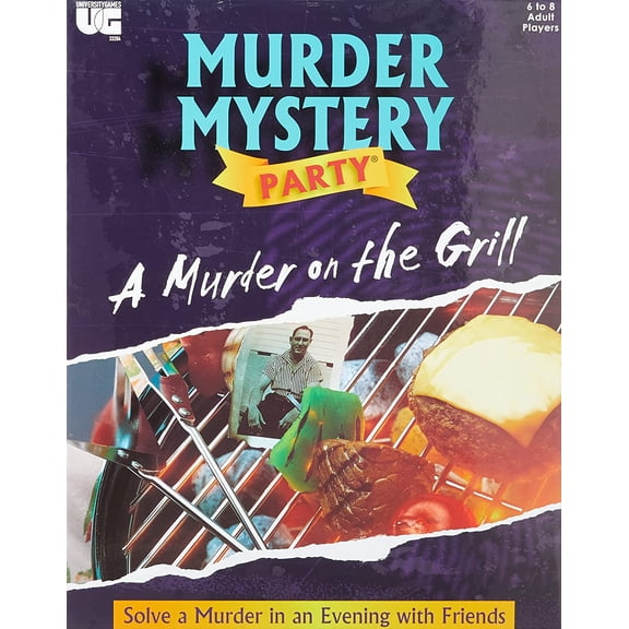 University Games - A Murder on the Grill - Murder Mystery Party Games