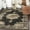Black, Charcoal, Tan / Lostwithiel, variant on Hauteloom Constantinople 6' 7" x 9' Moroccan Bohemian Pattern - Farmhouse Area Rug - Rectangle - Polypropylene - Black, Light Gray, Medium Gray, White