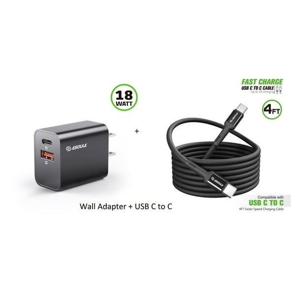 For Motorola Moto G 5G 2023 Black 18W Fast Home Wall Travel Charger