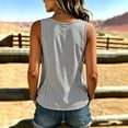 thumbnail image 5 of Womens Summer Tank Tops Round Neck Sleeveless Buttons Casual Dressy Tunics Basic Business Work T Shirts Blouses, 5 of 6