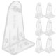 thumbnail image 1 of BRIGHTFUFU 8 soportes de sujeción acrílicos para persianas transparentes, reemplazos de soportes para persianas horizontales con tornillos para persianas horizontales, cortinas, puertas y ventanas, 1 of 7