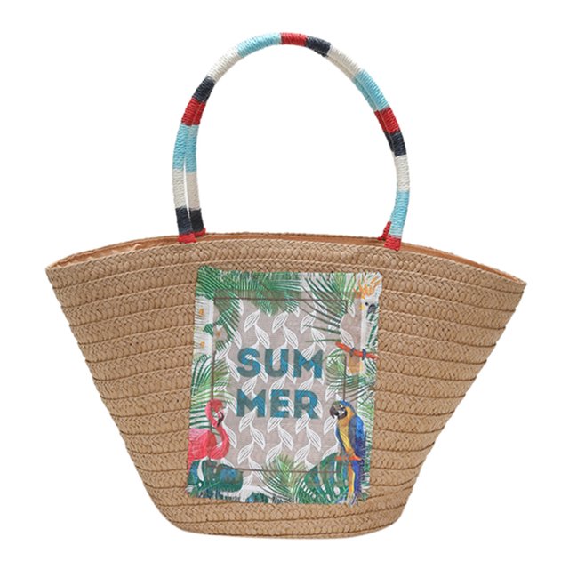 Bolsa de playa de verano, de hombro informal para mujer, portátil Simple para viajes (estilo 3) Likrtyny Para Estrenar