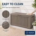 thumbnail image 5 of MINDYES 90 Gallon Outdoor Deck Box, Patio Storage Box with Gas Strut for Cushions, Holiday Decor & Garden Tools, Beige, 5 of 8