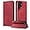 Red, variant on Vintage Wallet Stand Phone Case for Samsung Galaxy A70 A50 S A40 A30 A20 E A10, Magnetic Closure Card Holder Back Cover, Business Skin-Friendly Protective Shell(Red,A20/A30)