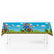 Super Mario Table Cover, 1pcs 42.5"x70.8" Super Mario Table Cloth for Boys/Girls Kids Mario Brothers Party or Super Mario Theme Party or Super Mario Birthday Party Supplies