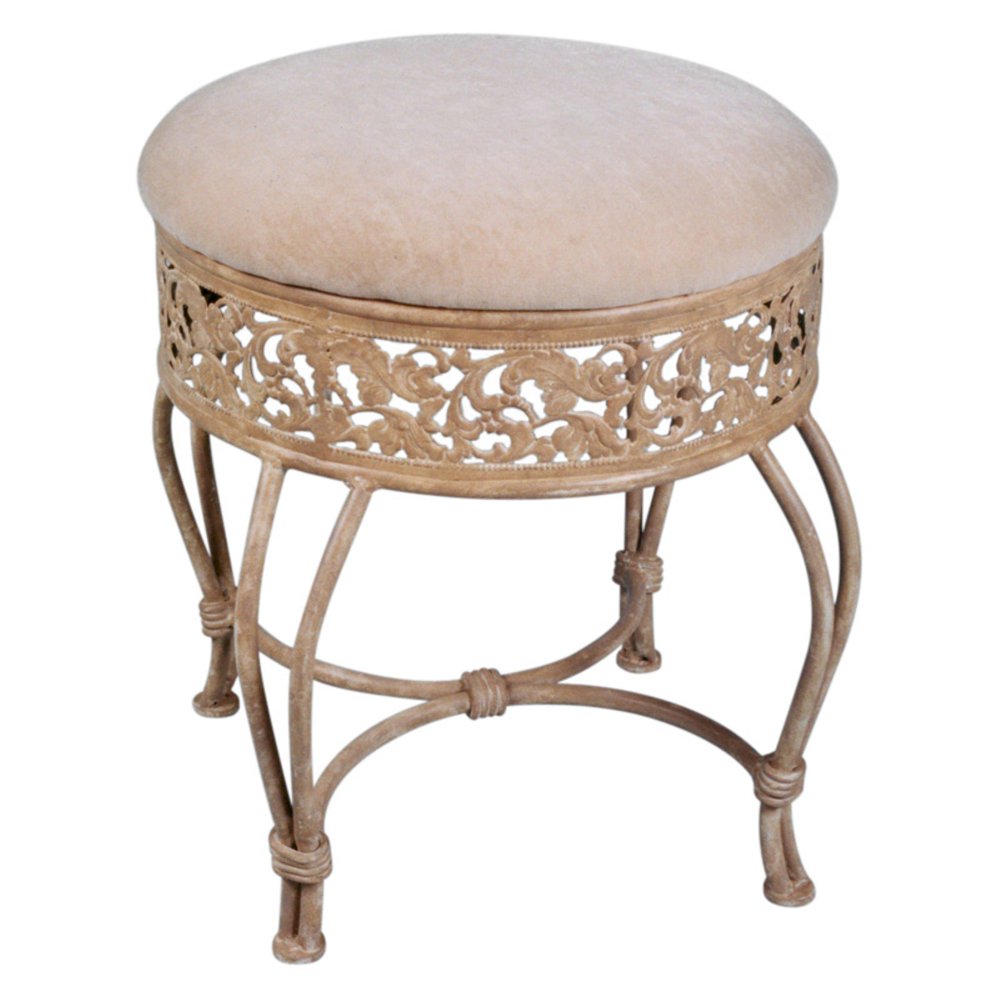 Hillsdale Furniture Villa III Vanity Stool, Antique Beige