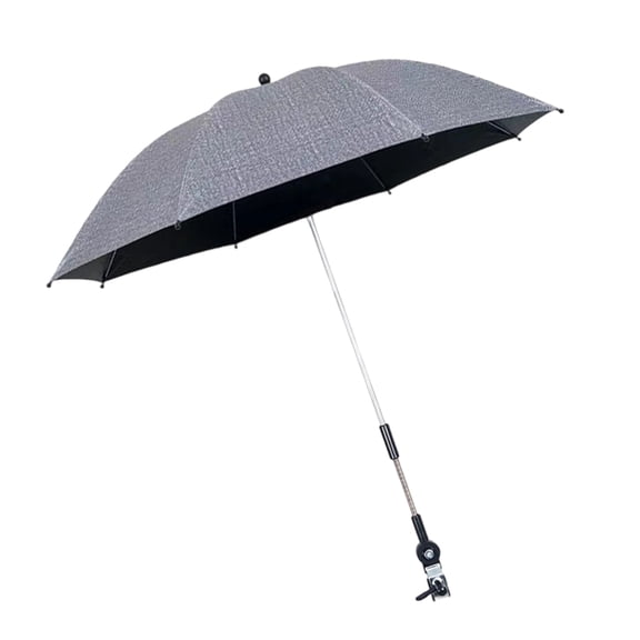 OIUR Baby Stroller Umbrella with Clamp UPF 50  Sun UV Protection Adjustable Waterproof Windproof Universal Outdoor UV Blocking Pram Parasol