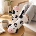 thumbnail image 4 of Lumtrix Women's & Men's Cute Animal Thick Fuzzy Slipper Socks Non Slip Warm Cozy Socks Indoor Winter Fleece Socks B One Size, 4 of 5