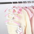 thumbnail image 6 of 20 Pack Kids Hangers,Premium Plastic Strong and Durable Baby Hangers, Adjustable Toddler Hangers, Baby Clothes Hangers for Girls,11”-14.3"Children Hangers,Ultra Slim and Stackable Space Saving,Pink, 6 of 7