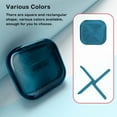 thumbnail image 3 of Baohd Portable Dental Case Retainer Braces Storage Box Mouth Square Rectangular Guard Seal Transparent Plastic with Partition Holder for Travel Home Blue S, 3 of 9