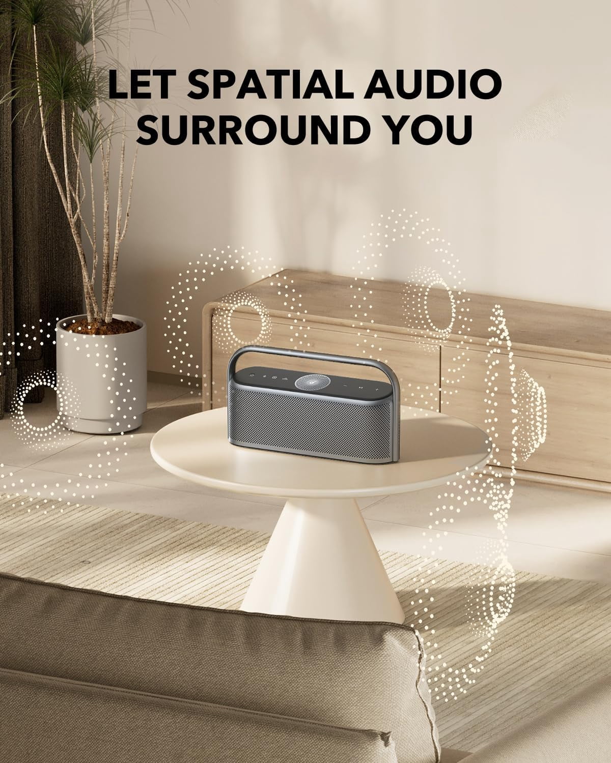 Soundcore Motion X600 By Anker Portable Bluetooth Speaker, Hi-Res Spatial Audio with Wireless 50W Sound, IPX7 Waterproof, Pro EQ, AUX-in, Portable Speaker for Home, Office, Backyard and Bathroom Use