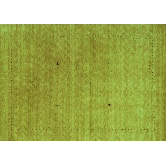 Ahgly Company Indoor Rectangle Abstract Turquoise Blue Contemporary Area Rugs, 7' x 10'