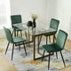 Homy Casa Velvet Rembourré Dining Side Chairs Ensemble de 4 pour la Maison Cuisine Salon – image 2 sur 11