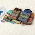 thumbnail image 3 of Zando 5 Pairs Womens Wool Socks Winter Fuzzy Socks Thick Soft Warm Knit Cozy Themal Causal Sock Crew Casual Socks US 5-10, 3 of 6