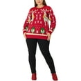 thumbnail image 2 of Agnes Orinda Women's Plus Size Casual Knit Pullover Long Sleeves Sweater, 2 of 5