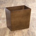 thumbnail image 2 of mDesign Slim Rectangle Trash Can Wastebasket, Small Garbage Container Bin, Brown, 2 of 5