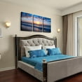 thumbnail image 6 of VELVET Canvas Wall Art for living room Large Office Wall Decor Sunrise blue sea view Wall Pictures Artwork ocean Paintings Ready to Hang for Modern bedroom Home Decoration 3 Pieces 16x24inch Framed, 6 of 7