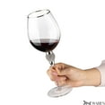 thumbnail image 5 of Set of 4 Silver-Rimmed Red Wine Glasses with Diamond Rhinestone Accent 18 oz, 10 Inches Tall - Perfect Toasting Glasses for Bride and Groom, Great for Party, Wedding Anniversary and Special Occasion, 5 of 8