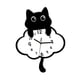 thumbnail image 5 of Reloj de pared con diseño de gato, números arábigos negros, analógico, decorativo, movimiento silencioso. Estilo B, 5 of 9