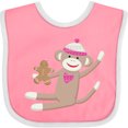 thumbnail image 3 of Inktastic Sock Monkey Gingerbread Boys or Girls Baby Bib, 3 of 4