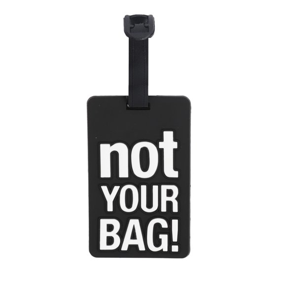 SandT Collection Not Your Bag Silicone Luggage Tag Suitcase ID Holder for Adult Unisex-Black Black