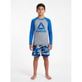 thumbnail image 3 of Reebok Boys Volley Swim Trunks with Elastic Drawstring Waistband and UPF 50+ Protection, Sizes 4-18, 3 of 7