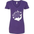 thumbnail image 3 of Inktastic Florida Cities with Dolphin Women's V-Neck T-Shirt, 3 of 5