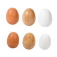 thumbnail image 2 of Juguete de huevo de madera, huevos falsos de madera, juego de simulación de cocina DIY, huevos de Pascua de madera, juguetes de cocina para niños, 2 of 9