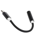 thumbnail image 2 of Adaptador de audio trenzado tipo C a auxiliar de 3,5 mm Sincero Negro, 2 of 10