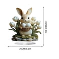 thumbnail image 4 of Easter Bunny Acrylic Tabletop Decor – Flat Desktop Sign for Office, Bedroom, Home or Café – Cute Spring Easter Decoration Gift, 4 of 6