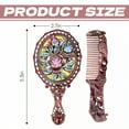 thumbnail image 3 of RAGUPEL Hand Mirrors with Handle,Oval Mirror Face 5.3"*2.7"*0.8" Hand Held Mirrors with Handle,Rose Carving Hand Mirrors with Handle,Style3, 3 of 7
